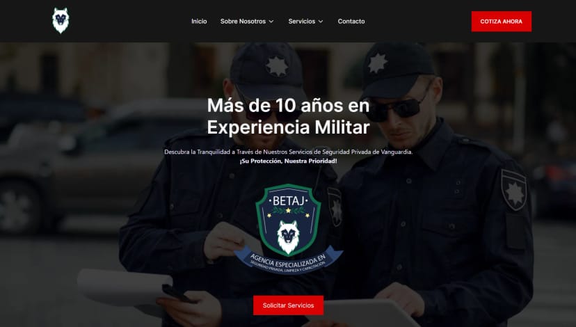 Captura de pantalla de Seguridad Privada BETAJ
