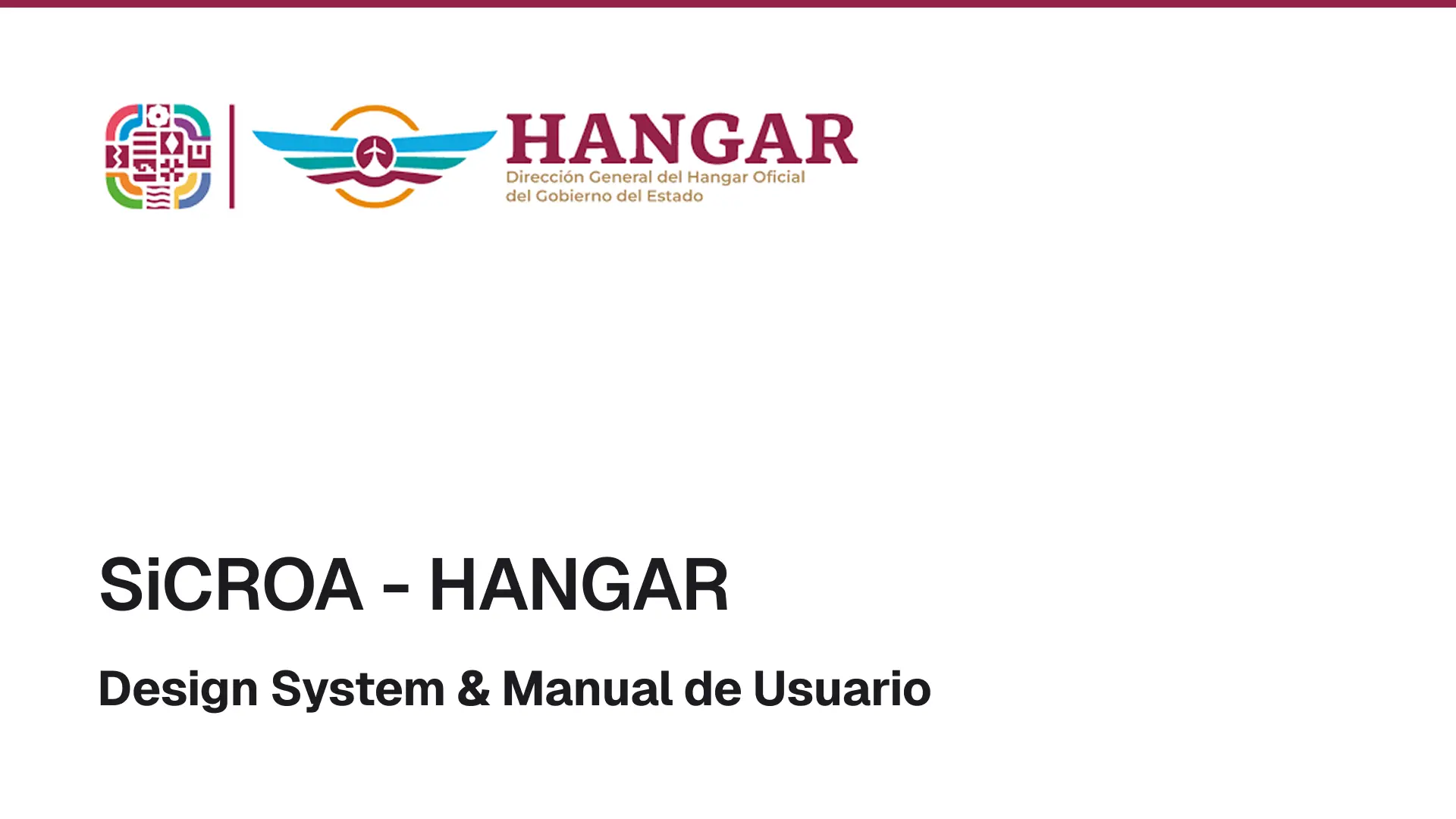 Captura de pantalla del proyecto SiCROA - Gobierno · Aeronáutica