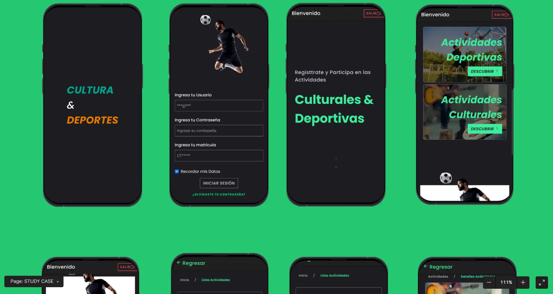 Captura de pantalla del proyecto Desarrollo Front-end de Sistema Web de Gestión de Actividades - Web App · Educación