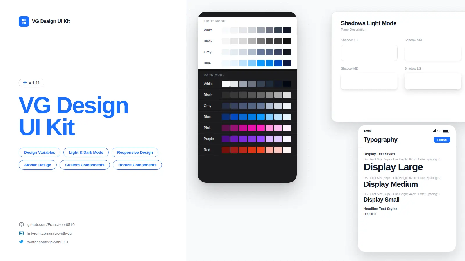 Captura de pantalla del proyecto VG Design UI Kit - Design Systems · UI Kit
